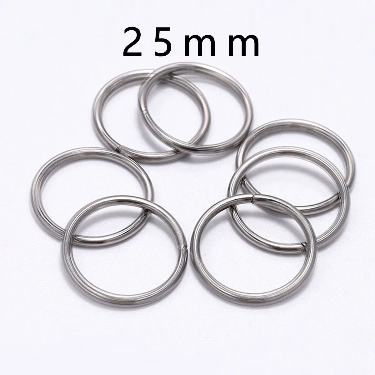 30–200pcs Stainless Steel Split Jump Rings – 3–25mm Open Loop Connectors for DIY Jewelry Making Accessories