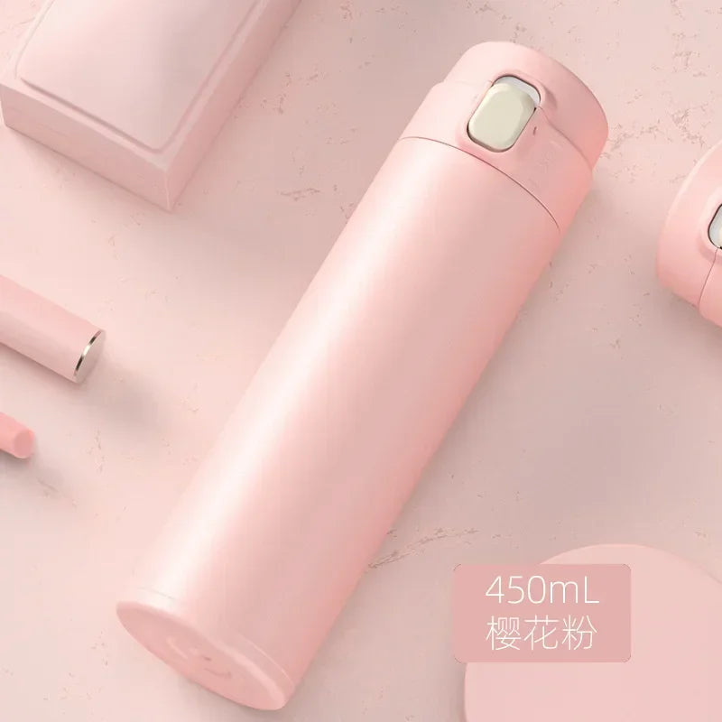 450ML Stainless Steel Thermos Water Bottle – Vacuum Insulated Mug for Hot and Cold Drinks