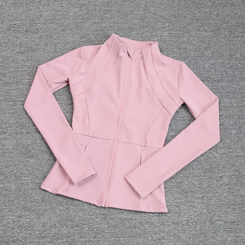 Women's Quick-Drying Sports Jacket – Breathable Zip-Up Yoga Running Fitness Top