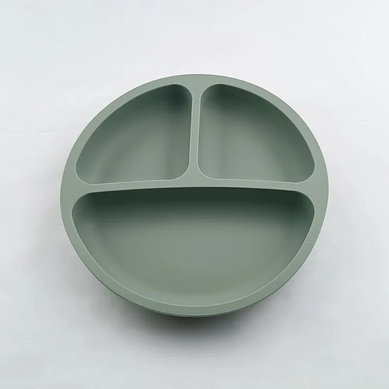 Baby Silicone Suction Plate – Smile Face Cartoon Toddler Tableware for Safe & Fun Feeding