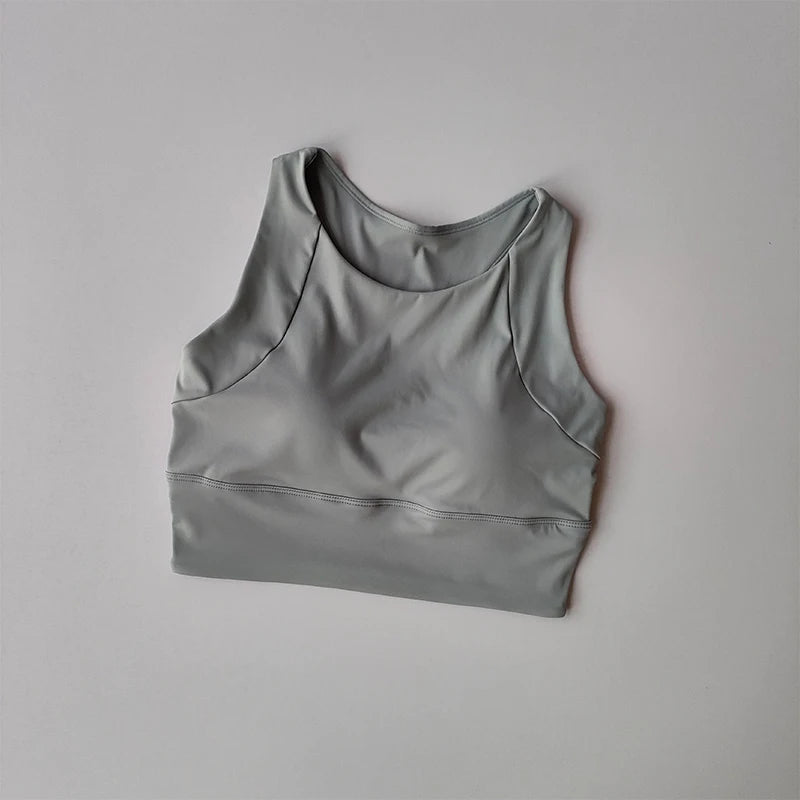 Women's Shock-Proof Full-Cup Sports Vest – Breathable All-in-One Running & Yoga Bra