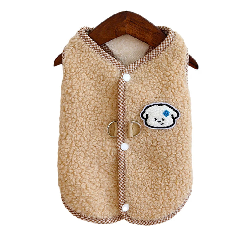 Winter Fleece Dog Coat – Soft Thick Warm Vest for Small & Medium Dogs, Chihuahua, French Bulldog, Yorkie Pet Clothes