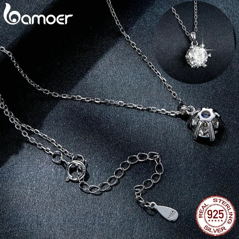 1 Carat Moissanite Pendant Necklace for Women – High-Quality 925 Sterling Silver, D Color VVS1, Elegant Geometric Design for Bridal & Party Jewelry