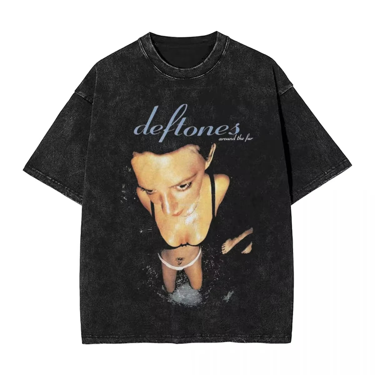 Vintage Deftones Graphic T-Shirt – Washed Cotton Hip-Hop Streetwear for Men and Women