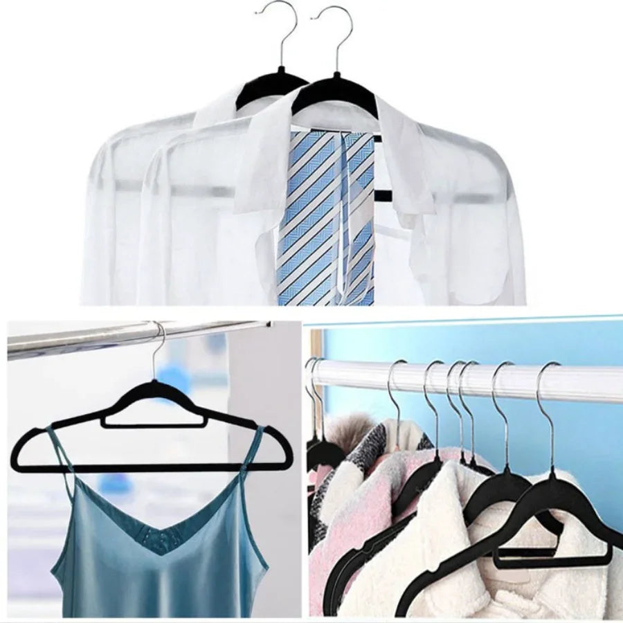 5pcs Velvet Non-Slip Clothes Hangers – Luxury Flocked Skirt & Trouser Hangers for Adult Closet Storage