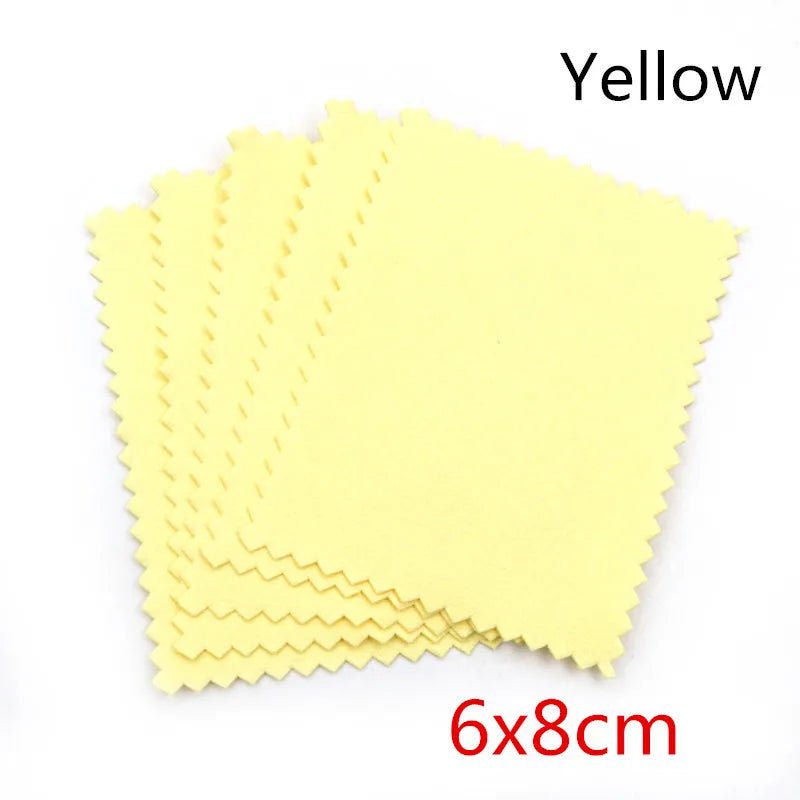 10pcs Silver Polishing Cloths – Soft Jewelry Cleaning Wipes for Silver, Gold, and Metal Accessories