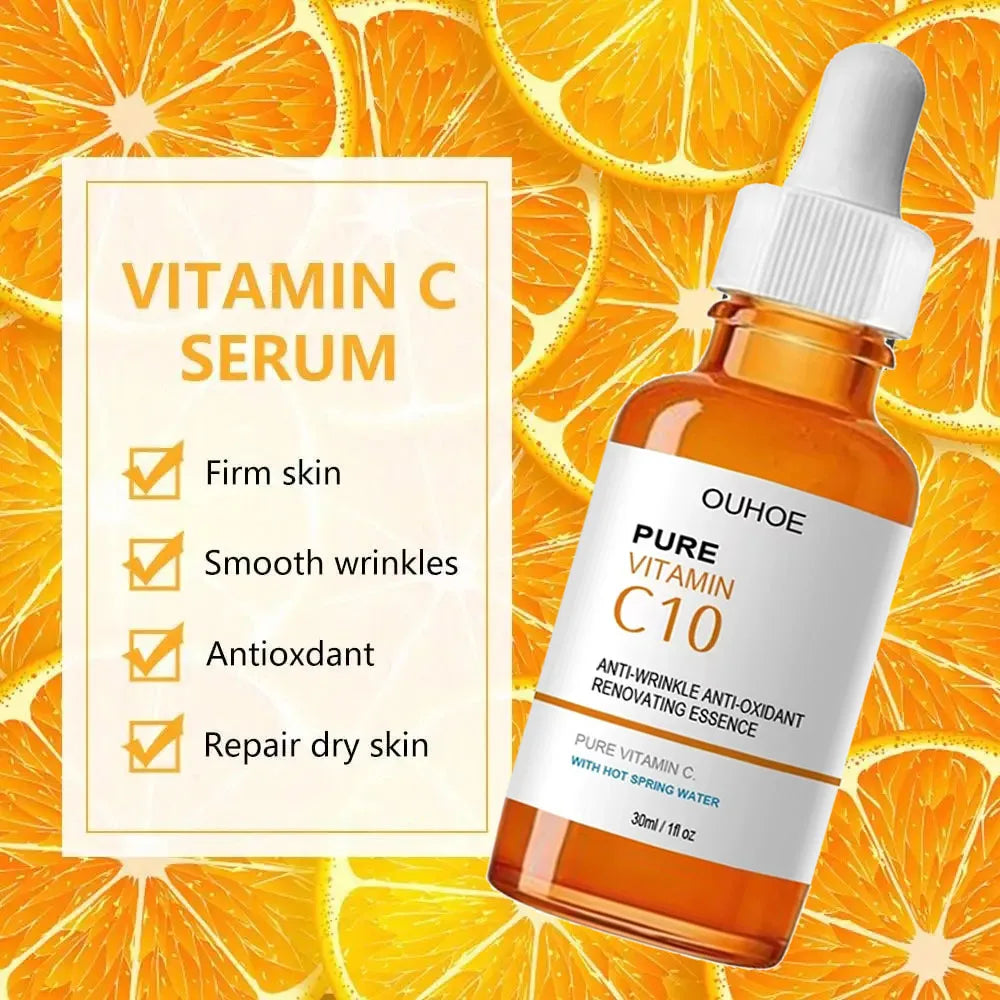 Vitamin C Face Serum – Anti-Wrinkle Lifting Essence for Firming, Brightening & Fine Line Reduction – Anti-Aging Skincare Treatment