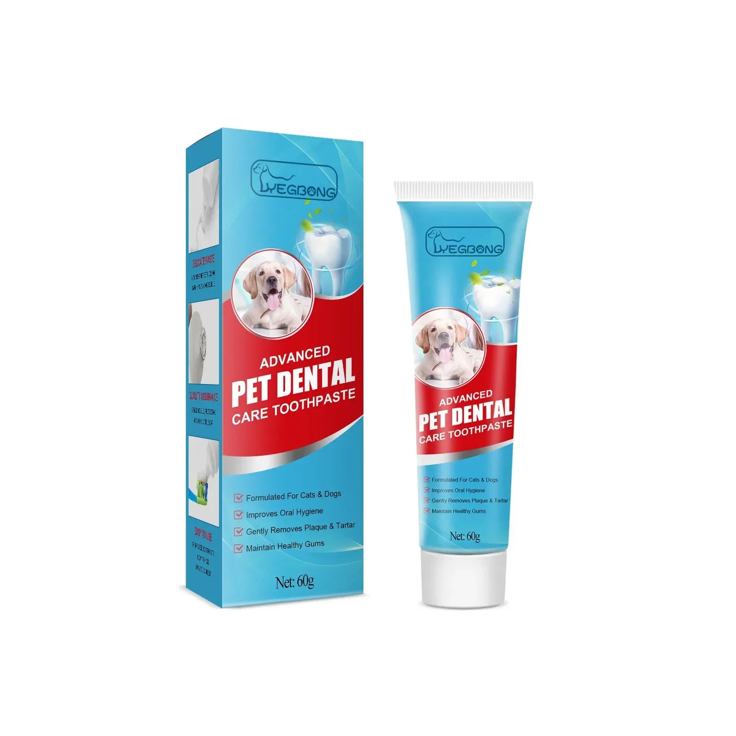 Yegbong Edible Pet Toothpaste – 60g Fresh Breath & Tartar Control for Dogs and Cats