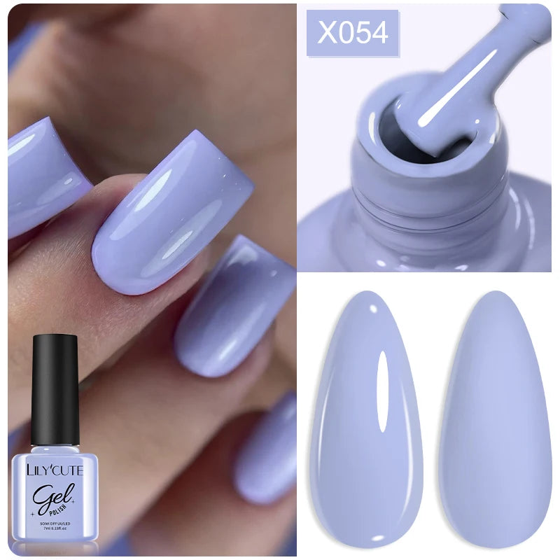 7ml Nail Gel Polish – 125 Solid Colors, Soak-Off UV LED Semi-Permanent Gel for Manicure