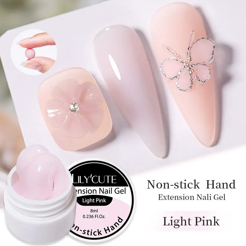 6-in-1 HEMA-Free Hard Gel Nail Polish – Clear Self-Leveling Nail Extension & Reinforcement Builder Gel (8ml)