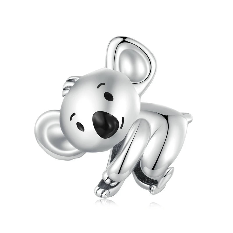 Sterling Silver Dog Charm Bead – Poodle & Dachshund Pendant for Charm Bracelets, DIY Jewelry for Women