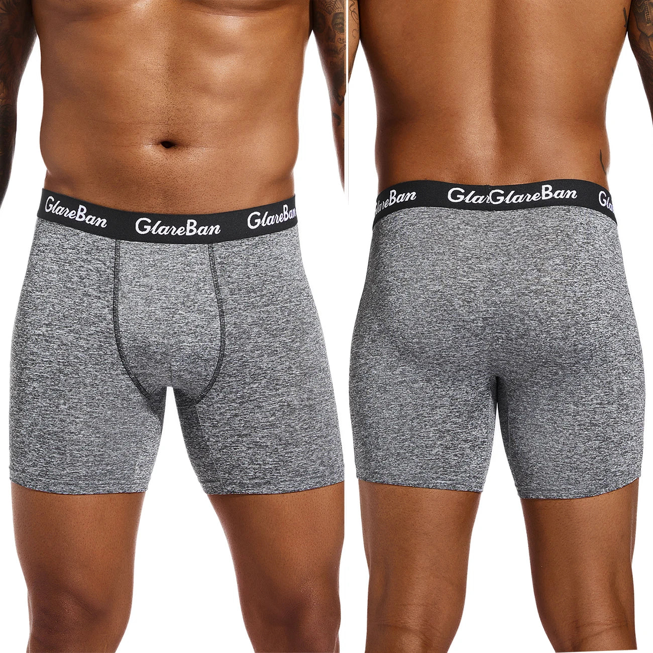 5-Pack Men's Mid-Length Boxer Shorts – Soft Breathable Stretch Underwear for Everyday Comfort