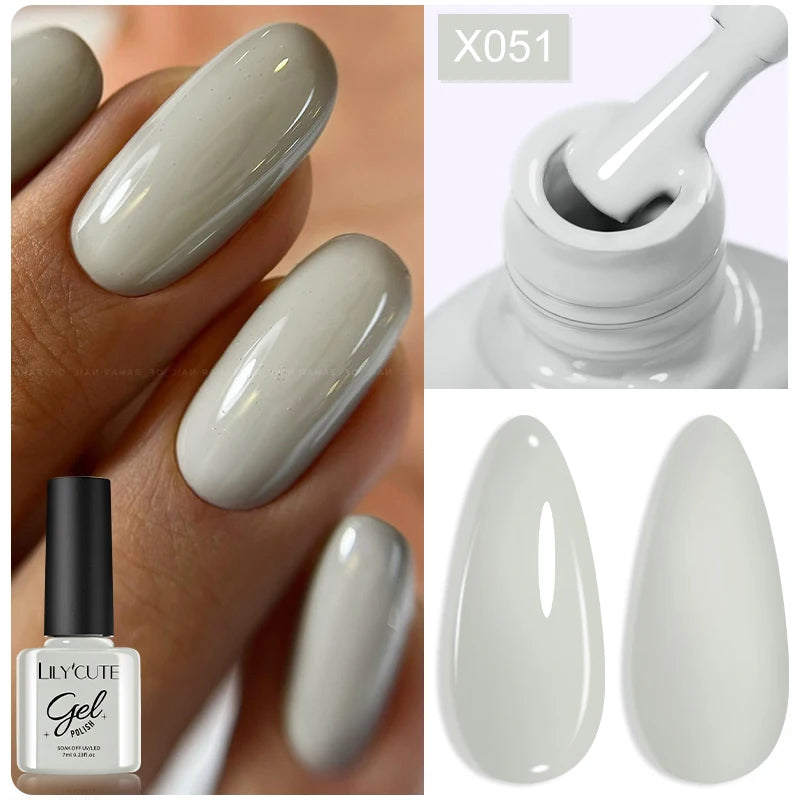 7ml Brown, Red & Purple Nail Gel Polish – Coffee Color Series Semi-Permanent Soak-Off UV Gel for Nail Art