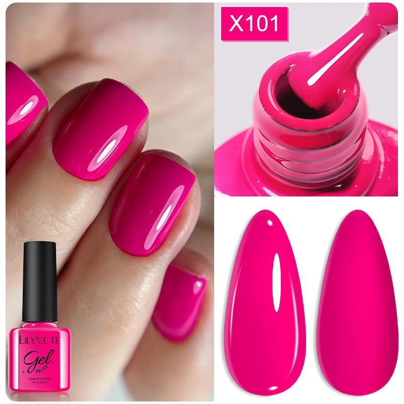 7ml Brown, Red & Purple Nail Gel Polish – Coffee Color Series Semi-Permanent Soak-Off UV Gel for Nail Art