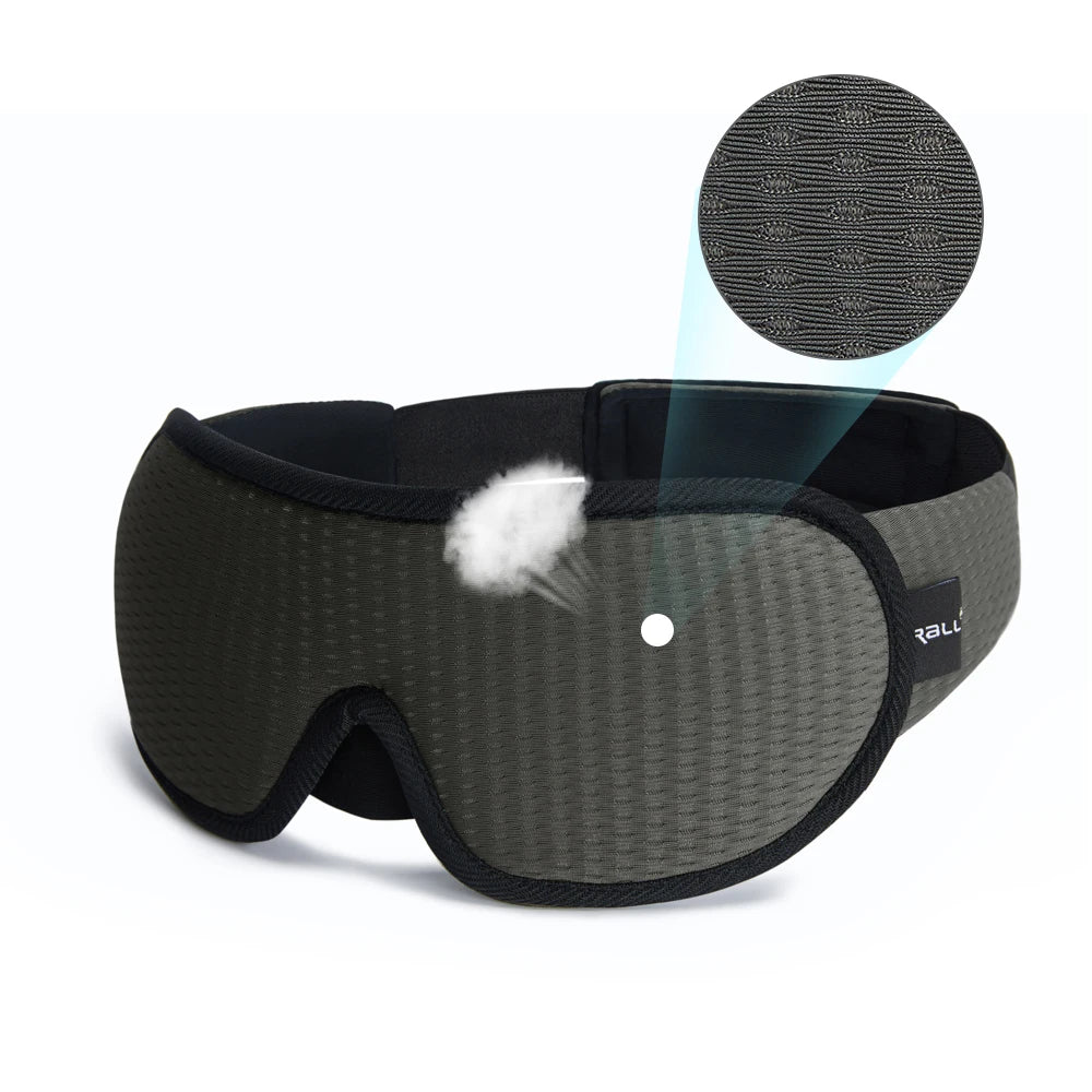 3D Contoured Sleep Mask – Light-Blocking Memory Foam Eye Shade for Deep, Comfortable Rest