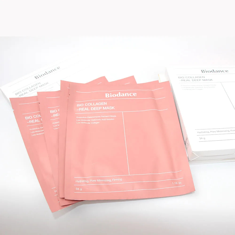 BIODANCE Bio-Collagen Deep Hydration Overnight Masks – 4-Pack Hydrogel Sheet for Moisture, Pore Care & Elasticity