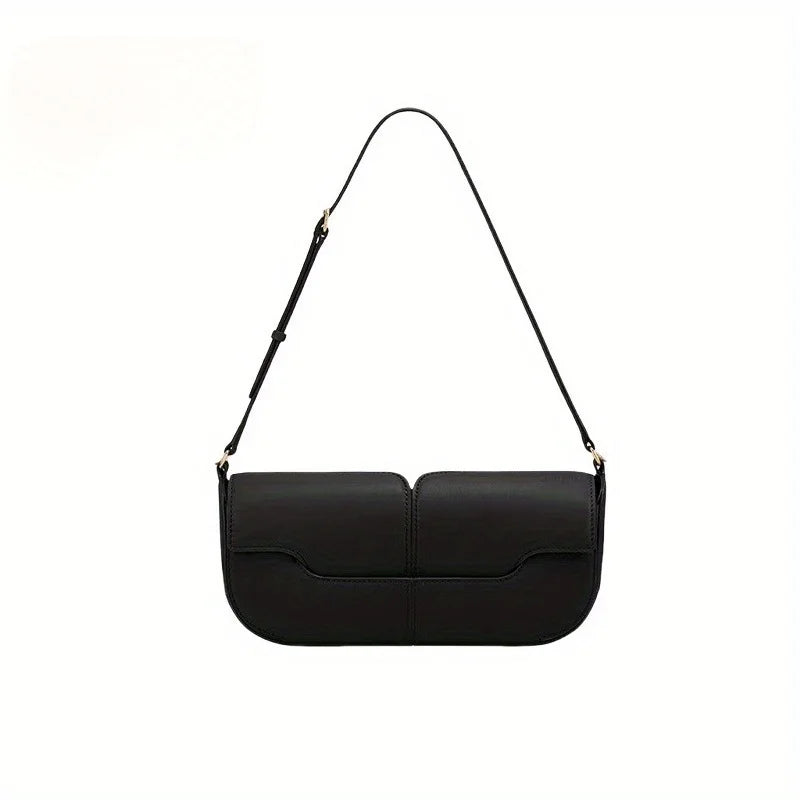 Women's Split Leather Underarm Shoulder Bag – Luxury Minimalist Baguette Tote Purse