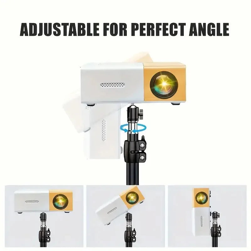 110cm Universal Adjustable Tripod Stand – Portable Projector Bracket Mount for Mini and Compact Projectors like HY300 Pro and HY320