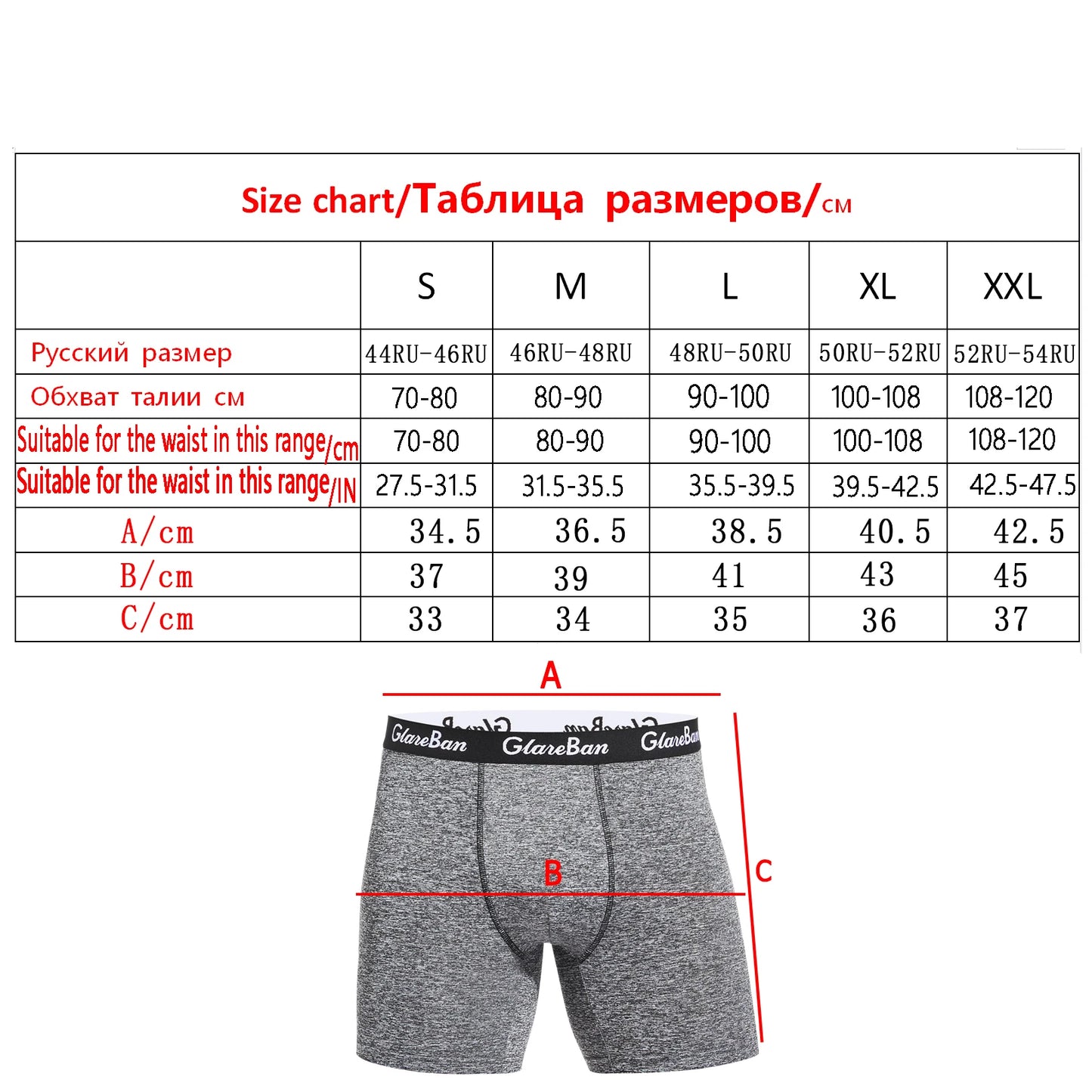 5-Pack Men's Mid-Length Boxer Shorts – Soft Breathable Stretch Underwear for Everyday Comfort