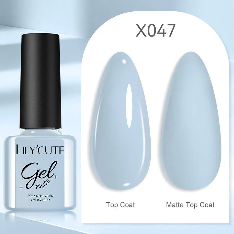 7ml Nail Gel Polish – 125 Solid Colors, Soak-Off UV LED Semi-Permanent Gel for Manicure