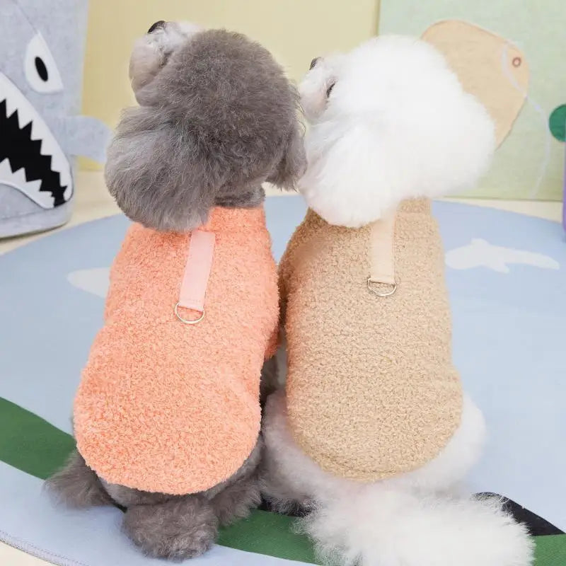 Winter Plush Dog Sweater – Soft Warm Coat for Small & Medium Dogs and Cats, Cozy Puppy Jacket for Chihuahua, Teddy