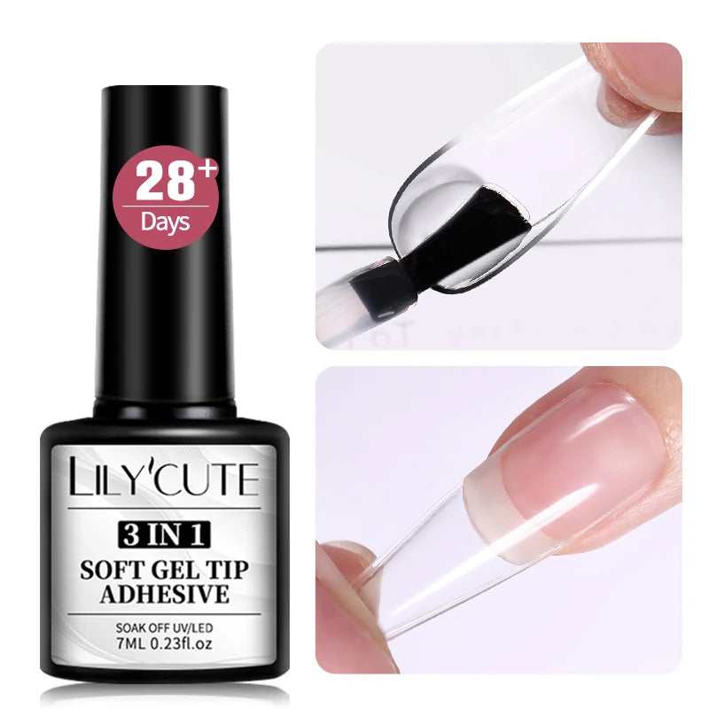 6-in-1 HEMA-Free Hard Gel Nail Polish – Clear Self-Leveling Nail Extension & Reinforcement Builder Gel (8ml)