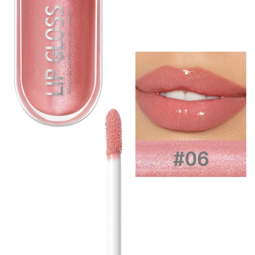 12 Colors Glitter Lip Gloss – Long-Lasting Diamond Pearlescent Metallic Liquid Lipstick