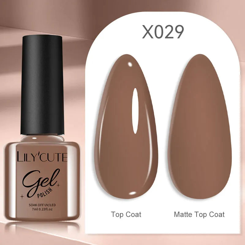 7ml Nail Gel Polish – 125 Solid Colors, Soak-Off UV LED Semi-Permanent Gel for Manicure