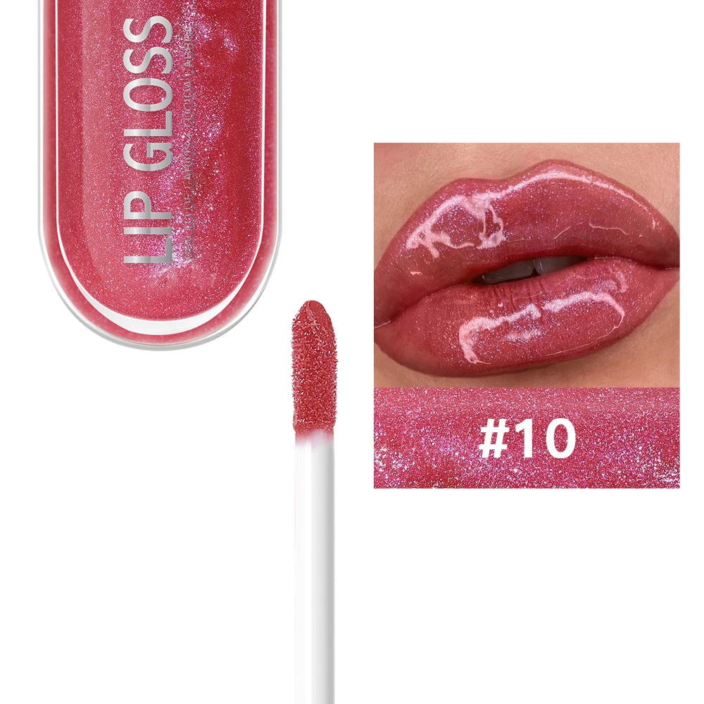 12 Colors Glitter Lip Gloss – Long-Lasting Diamond Pearlescent Metallic Liquid Lipstick