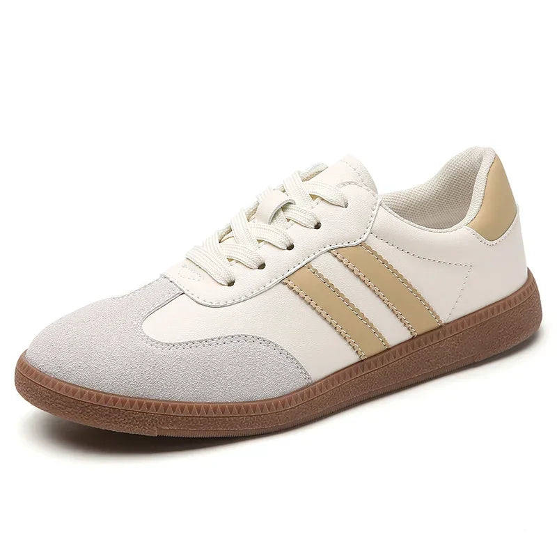 Women’s White Fashion Platform Sneakers – Casual Vulcanized Comfort Shoes for Spring 2024 Trendy Everyday Wear