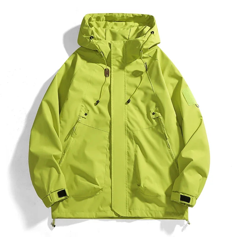 Unisex Waterproof Outdoor Windbreaker Jacket – Lightweight Hooded Coat for Hiking, Camping, Fishing & Daily Wear (Spring & Autumn)