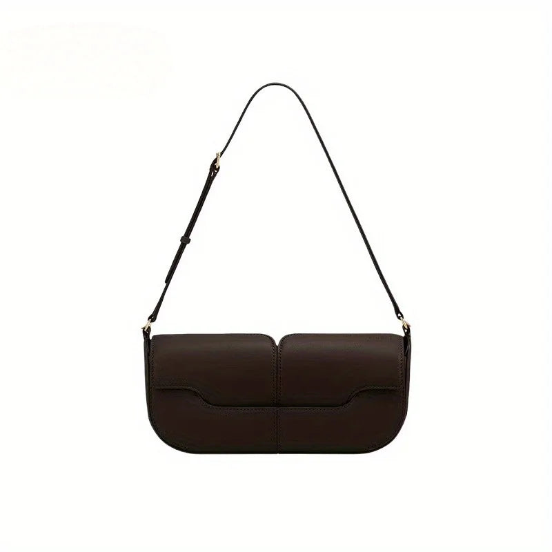 Women's Split Leather Underarm Shoulder Bag – Luxury Minimalist Baguette Tote Purse