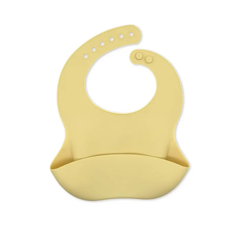 Waterproof Silicone Baby Bib – Adjustable Soft Cartoon Bib for Toddlers (1–3Y, Unisex)