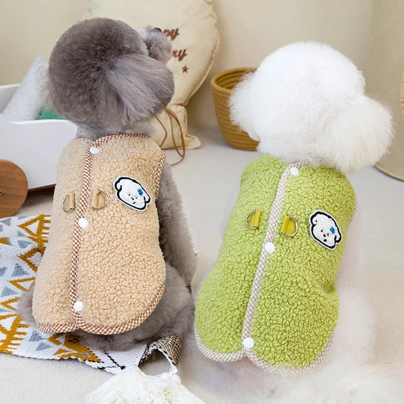 Winter Fleece Dog Coat – Soft Thick Warm Vest for Small & Medium Dogs, Chihuahua, French Bulldog, Yorkie Pet Clothes