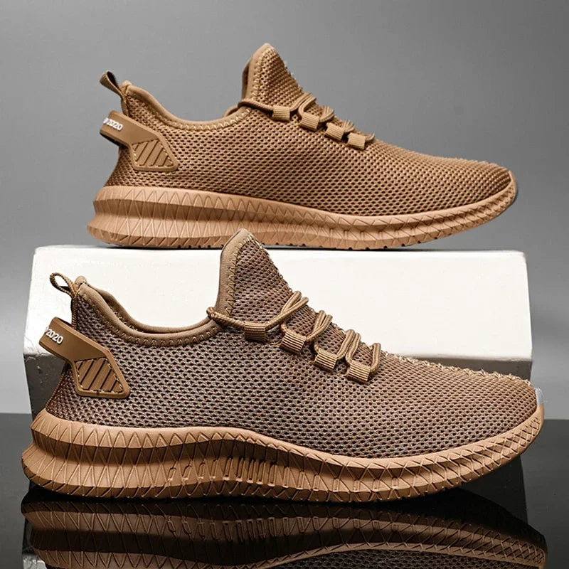 Breathable Running Shoes – Lightweight Flexible Sneakers for Men, Anti-Slip Vulcanized Trainers with Platform Sole (Sizes 39–48)