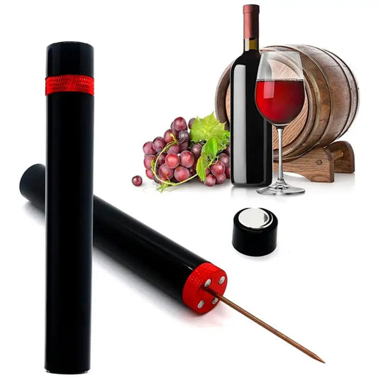 Air Pressure Wine Bottle Opener – Portable Cork Remover with Stainless Steel Pin for Easy Cork Extraction