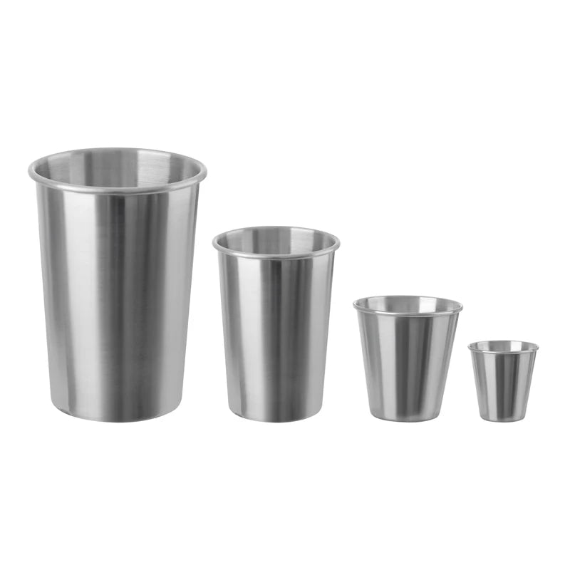 Stainless Steel Mini Cups – 30/70/180/320ML Portable Metal Beer, Wine, and Coffee Mugs for Camping & Travel