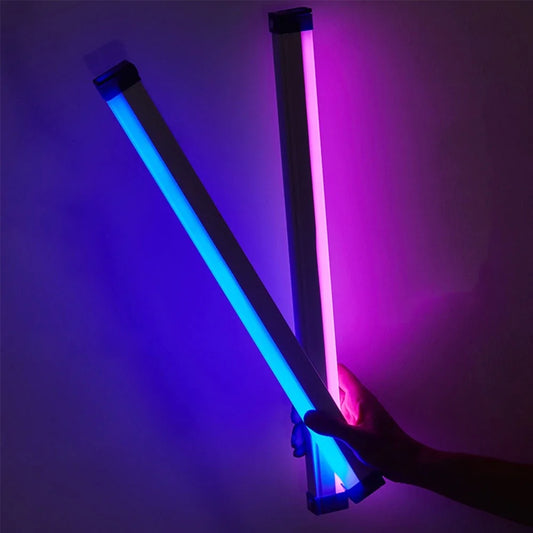 Colorful RGB Tube Light – USB Rechargeable LED Stick Lamp for Room Decor, Photography, and Holiday Ambience