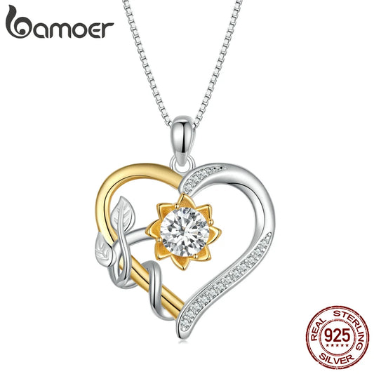 1 Carat Heart-Shaped Moissanite Pendant Necklace – D Color VVS1 Stone with 925 Sterling Silver Chain for Women