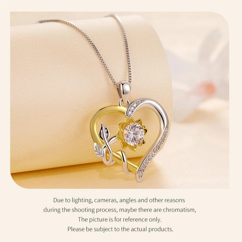 1 Carat Heart-Shaped Moissanite Pendant Necklace – D Color VVS1 Stone with 925 Sterling Silver Chain for Women