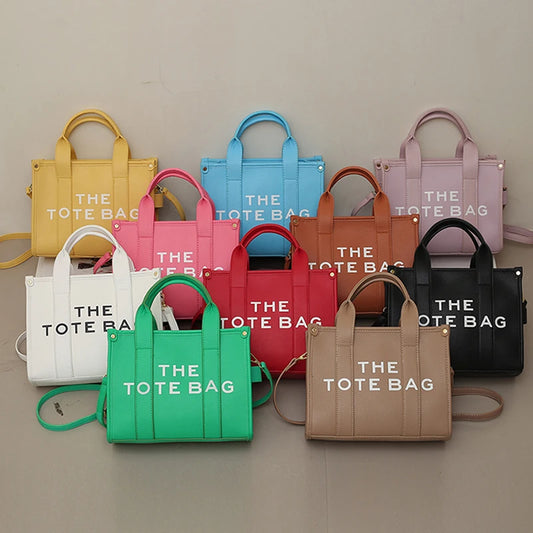 Women's Large Solid Tote Bag – Fashion Crossbody Handbag with Zipper Closure and Interior Compartment