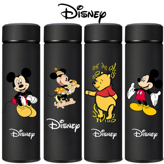 500ml Disney Mickey & Minnie Stainless Steel Thermos Cup – Double-Layer Tea Separation Bottle for Kids and Adults, 6–12 Hour Insulation