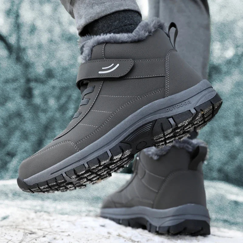 Women’s Ankle Snow Boots – Warm Plush Winter Platform Combat Style with Non-Slip Sole for Outdoor and Motorcycle Use