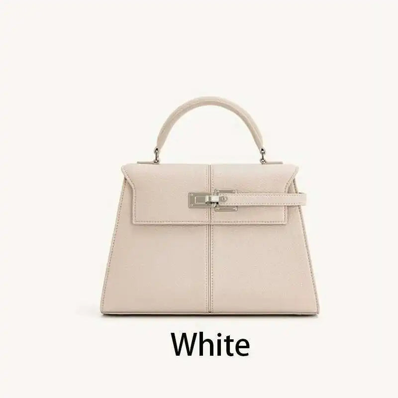 Trapezoidal Crossbody Leather Bag for Women – Versatile PU Top-Handle Handbag, Fashionable Casual Day Clutch Purse
