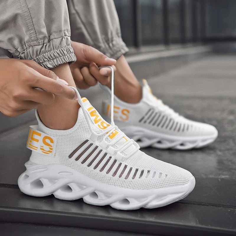 Breathable Mesh Running Sneakers – Lightweight Unisex Tennis Shoes for Outdoor Walking and Fitness