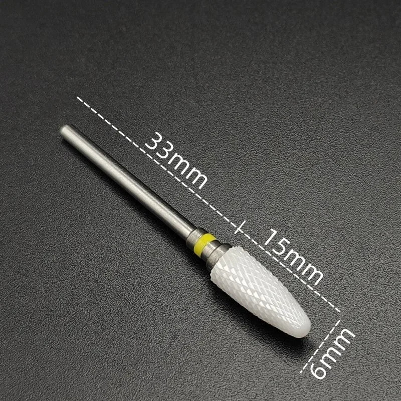 Ceramic Nail Drill Bit – 3/32" Carbide Milling Cutter for Electric Nail Drill, Manicure, Pedicure & Callus Care