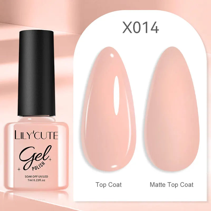 7ml Nail Gel Polish – 125 Solid Colors, Soak-Off UV LED Semi-Permanent Gel for Manicure