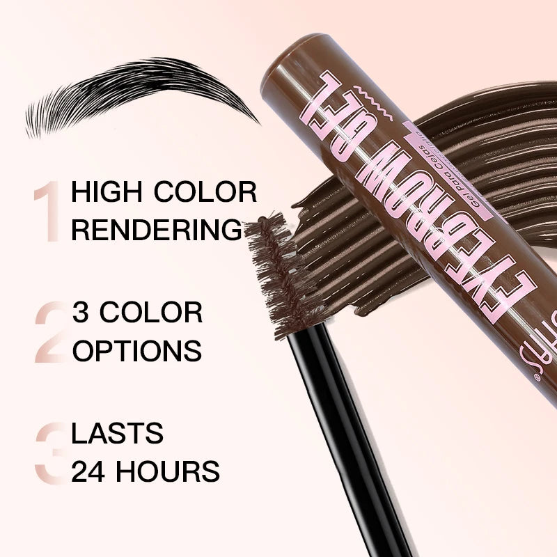 3-Color Waterproof Eyebrow Gel – Long-Lasting Tint Cream for Natural Eyebrow Definition