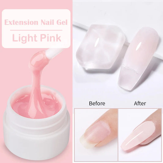 6-in-1 HEMA-Free Hard Gel Nail Polish – Clear Self-Leveling Nail Extension & Reinforcement Builder Gel (8ml)