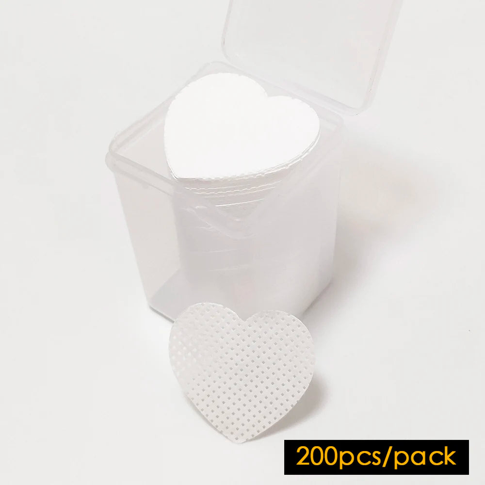 200 Pcs Lint-Free Nail Wipes – Non-Woven Nail Polish Remover Pads for Gel Cleaning, Eyelash Extension & Salon Use